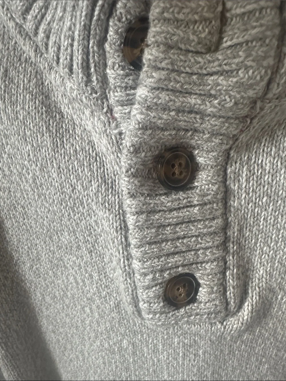 Classic toddler’s Gray Button-Neck Sweater